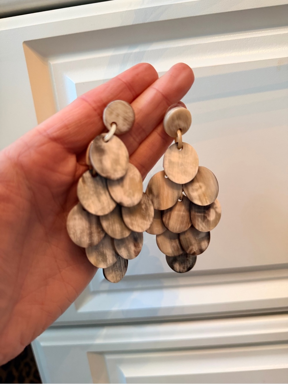 Double D Ranch Bone Chandelier Earrings NIB - Picture 5 of 13